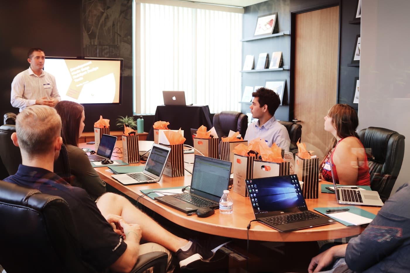 The BG Division team in a client working session